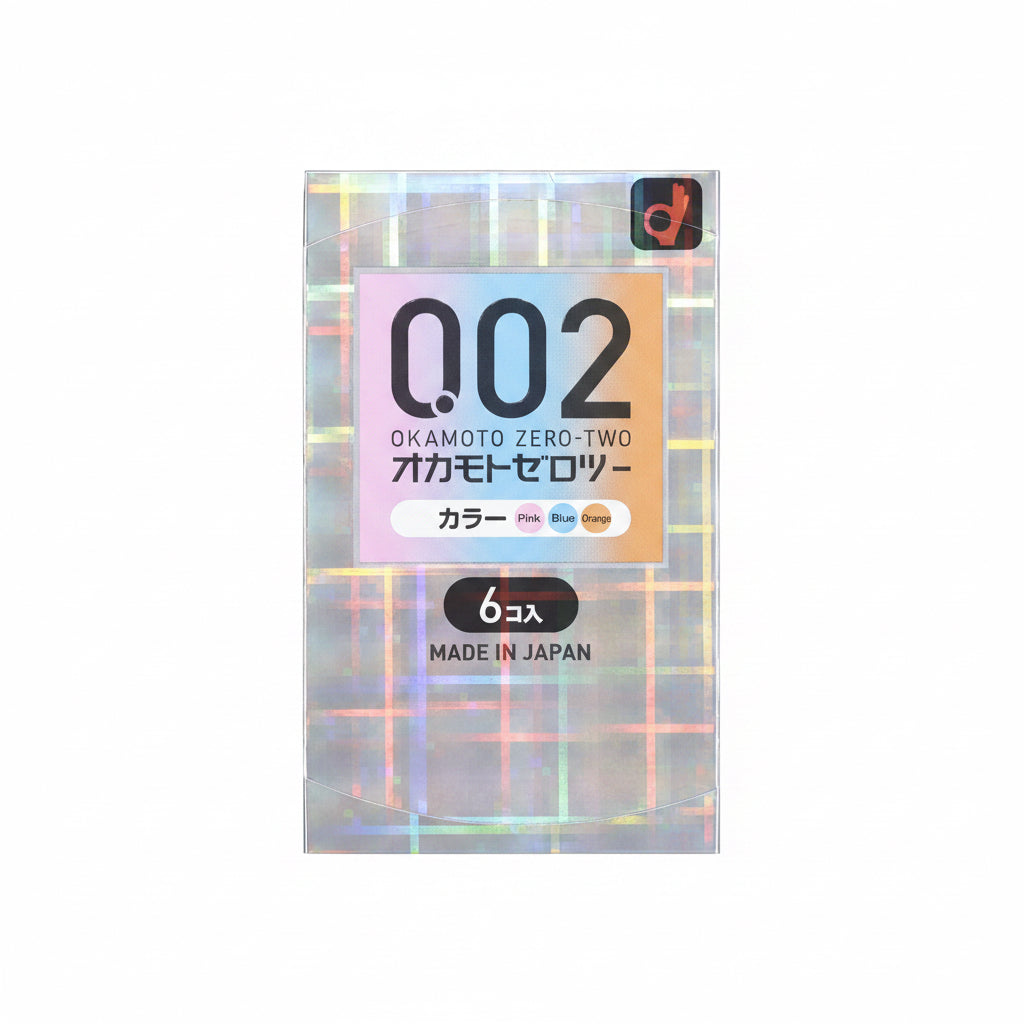 岡本 Okamoto 0.02mm 水系聚氨酯安全套三色混裝 / 36mm / 6片裝