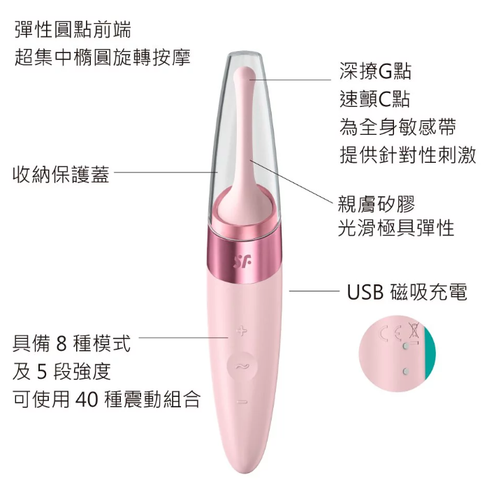 Satisfyer Twirling Delight 防水陰蒂刺激棒