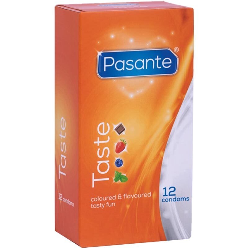 Pasante Taste 雜錦香味乳膠安全套|34mm|12片