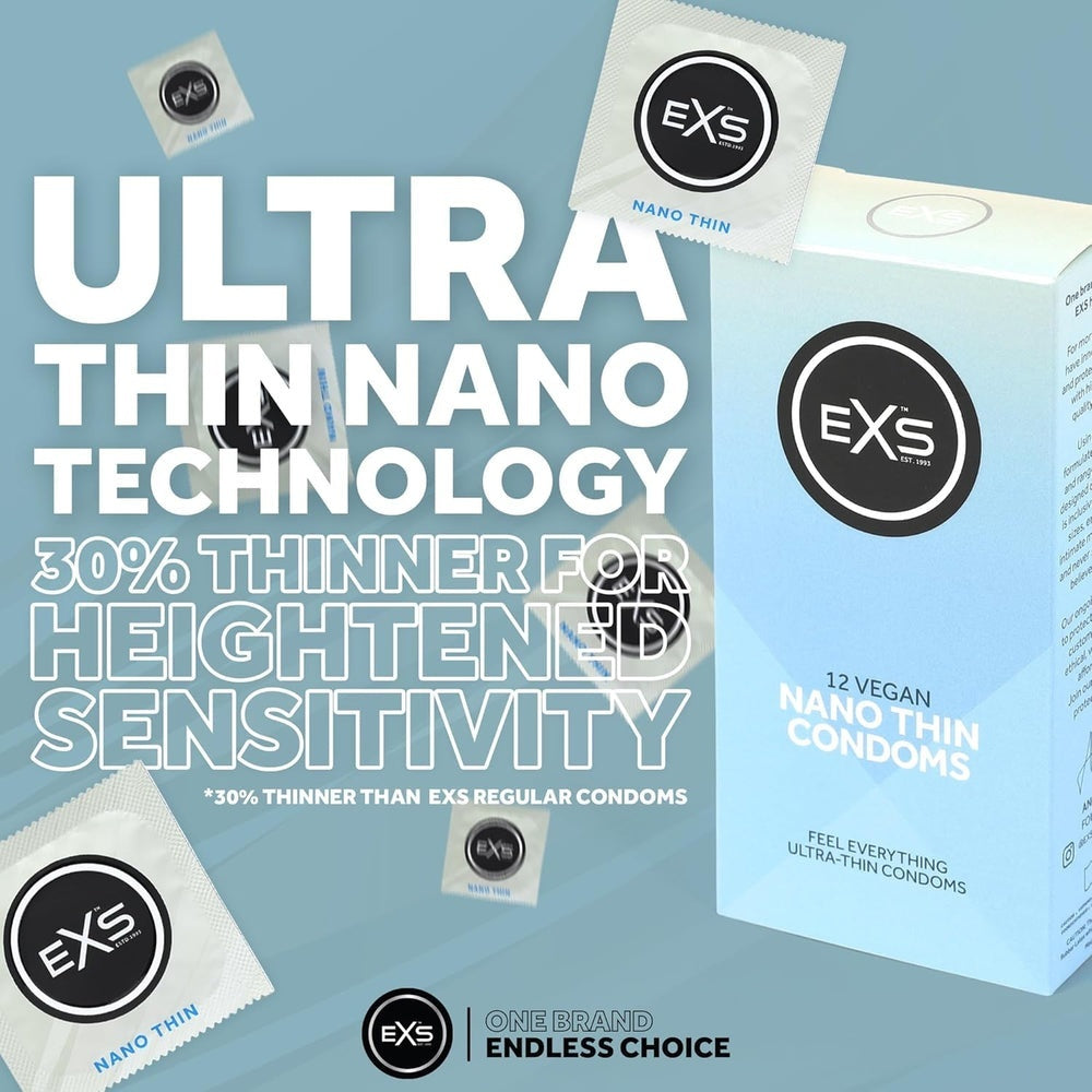 EXS Nano Thin 超薄乳膠安全套 / 53mm闊度 / 12片裝