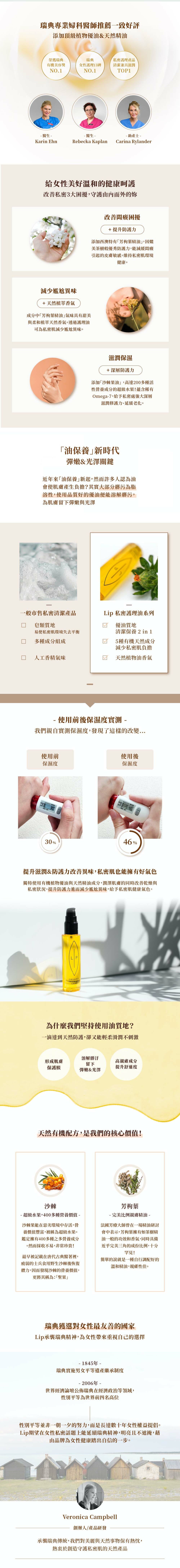 Lip Intimate Care|沙棘芳枸葉私密潔膚保養油|清潔保濕二合一 - 75ml