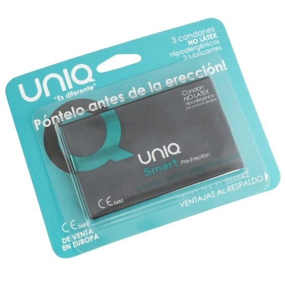 UNIQ Smart 非乳膠勃起前佩戴安全套|38mm|3片