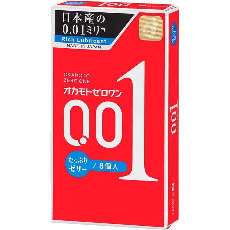 岡本 Okamoto 0.01 水潤版PU保險套 / 34mm / 8片裝