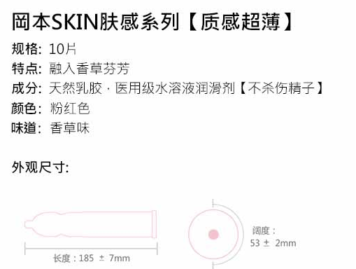 岡本 質感超薄潤滑安全套 / 34mm / 12片裝
