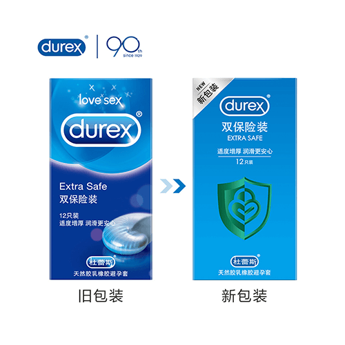 杜蕾斯 Extra Safe 增厚持久雙保險安全套|12片