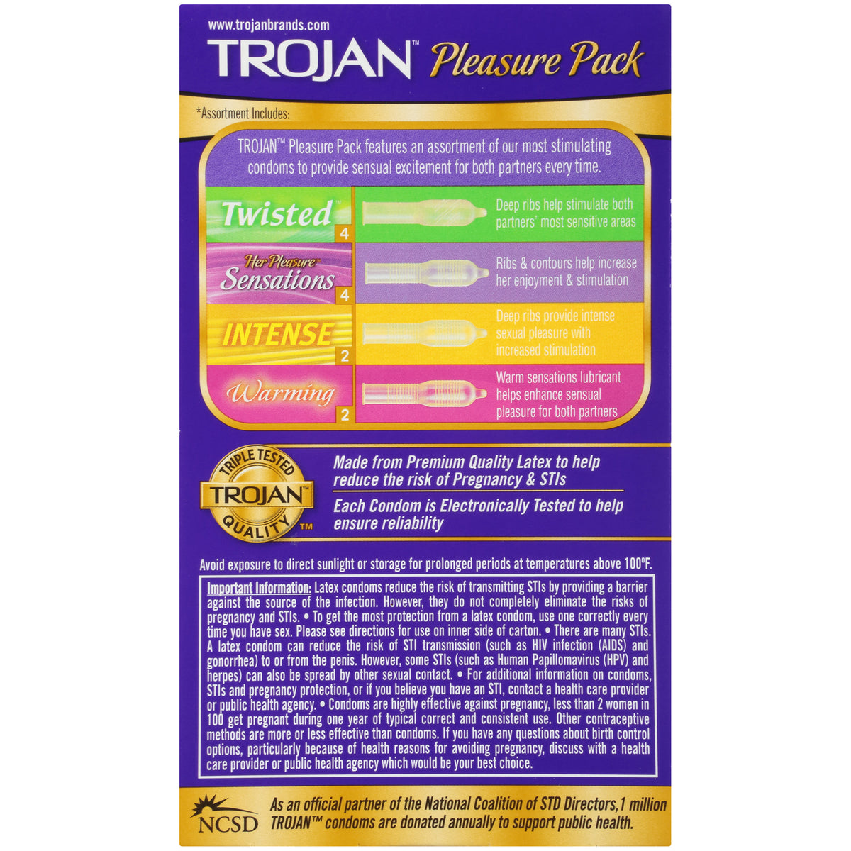 美國 戰神 Trojan Pleasure Pack 愉悅雜錦系列安全套 - 12片裝