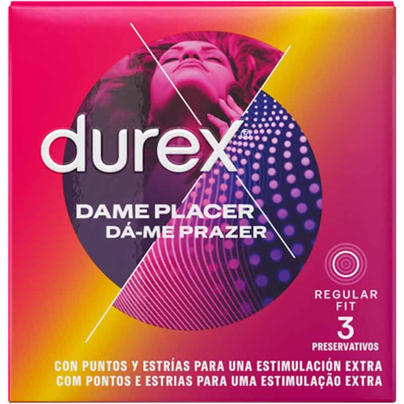 Durex Dame Placer 凸點環紋保險套|36mm|3片裝