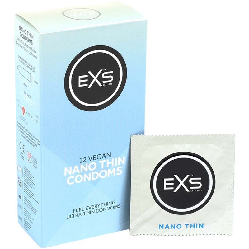 EXS Nano Thin 超薄乳膠安全套 / 53mm闊度 / 12片裝