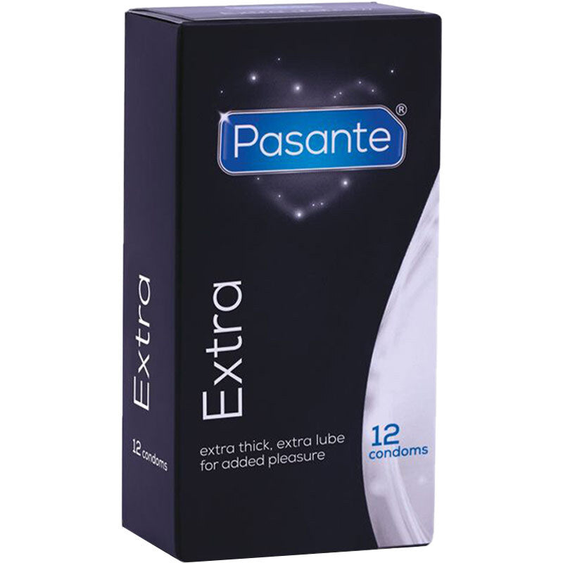 Pasante Extra 加厚持久乳膠安全套|33mm|12片