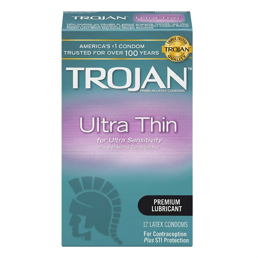 Trojan 戰神 Ultra Thin 超薄潤滑安全套 / 34mm / 12片裝