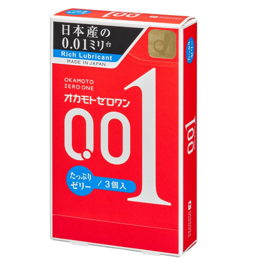 岡本 Okamoto 0.01mm 001 Hydro 水潤版0.01mm安全套 / 34mm / 3片