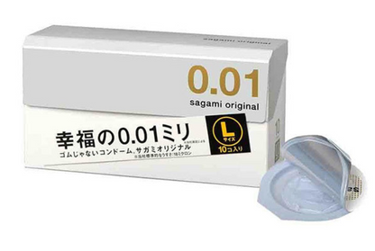 相模 Sagami Original 0.01mm XL 超透薄加大碼安全套 / 38mm / 10片裝