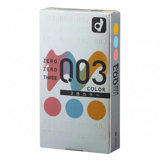 岡本 Okamoto 0.03mm 三色系列安全套 / 12片裝