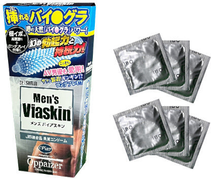 🇯🇵 Men's Viaskin 凸點爽感花香安全套 - 6片