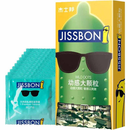 杰士邦 Jissbon 動感大顆粒安全套 / 33.1mm / 8片裝