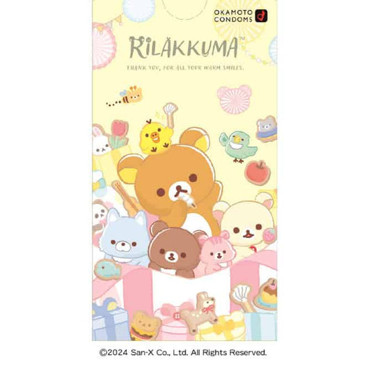 岡本 Okamoto Rilakkuma Hyaluronic Jelly 鬆弛熊透明質酸果凍潤滑安全套 / 33mm / 10片