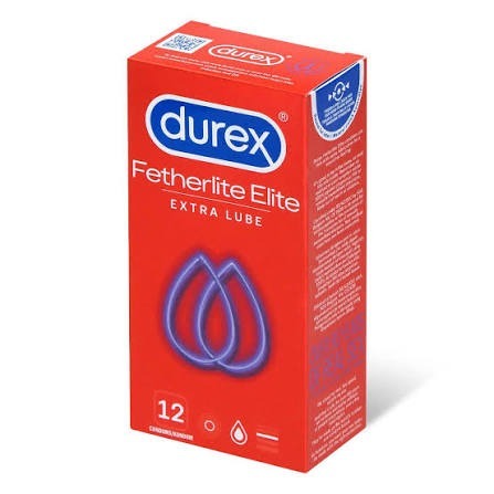 Durex｜Fetherlite Elite 超薄特潤乳膠安全套｜33mm｜12片