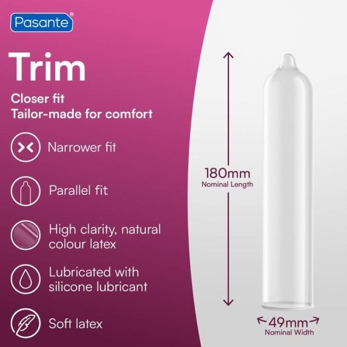Pasante Trim 緊貼乳膠安全套｜31mm｜12片
