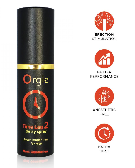Orgie｜Time Lag 2 男士延時噴霧加強版｜植物配方不麻木｜10ml