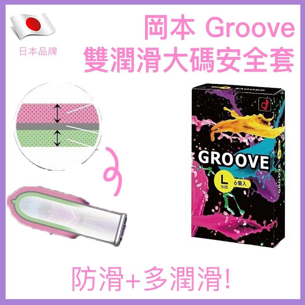 岡本 GROOVE L碼雙潤滑套 /37mm/6片