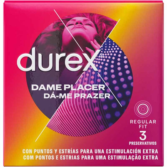 Durex Dame Placer 凸點環紋保險套｜36mm｜3片裝
