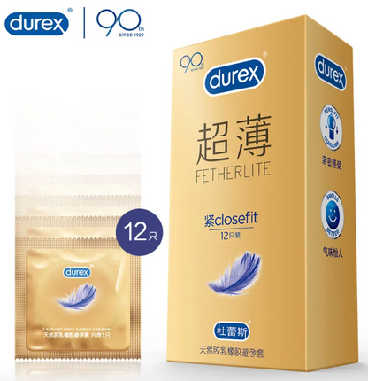 Durex 緊型超薄貼合防脫保險套／31mm／12片裝
