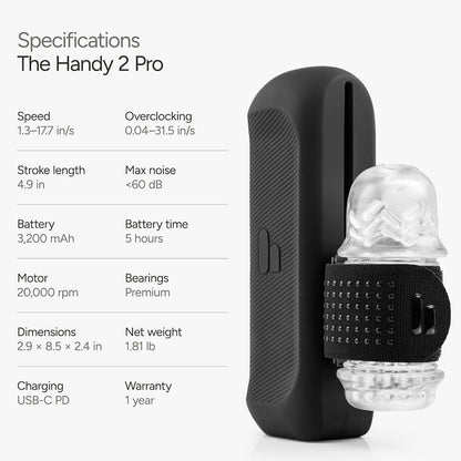 The Handy 2 Pro 長行程電動飛機杯｜125mm 伸縮・Wi-Fi 同步