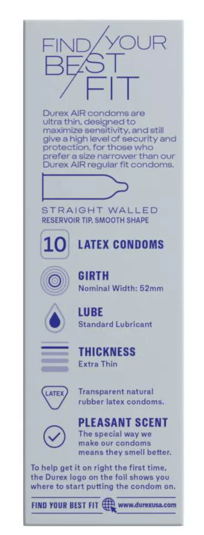 Durex Air 超薄貼身安全套 / 34mm / 10片