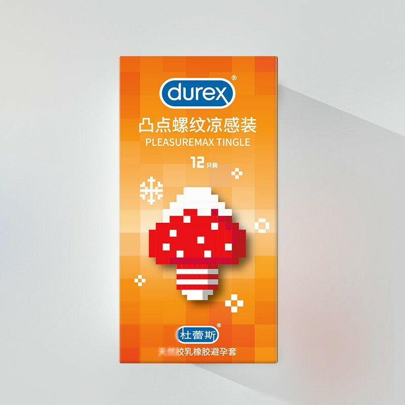 Durex 杜蕾斯 凸點螺紋涼感安全套｜33mm｜12片裝