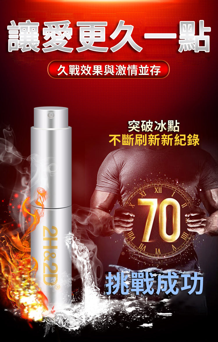 2H2D｜倍力挺男士延時噴霧｜白金版｜10ml