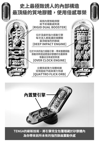 TENGA｜Flip ZERO 電動雙核震動飛機杯