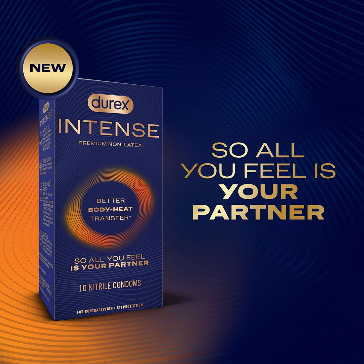 杜蕾斯 Durex Intense Premium 非乳膠安全套 / 35.6mm / 10片裝