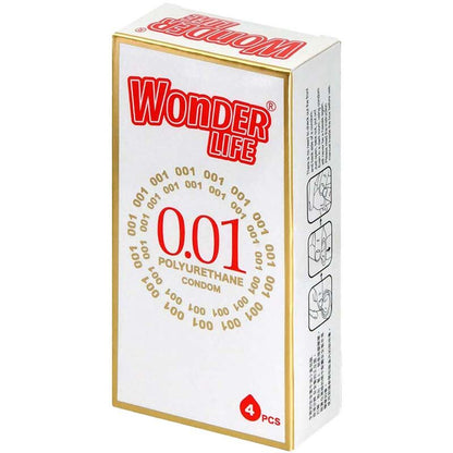 Wonder Life 活色生香 0.01mm 超薄聚氨酯保險套｜34mm｜4片裝