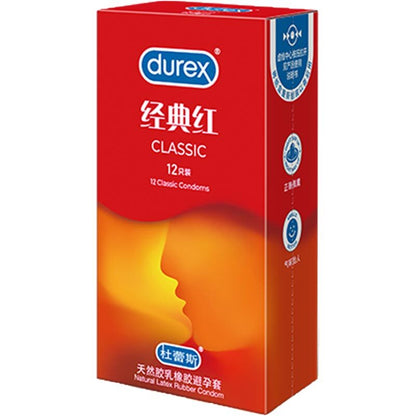 Durex 杜蕾斯經典紅｜天然乳膠親膚順滑保險套｜33mm｜12片