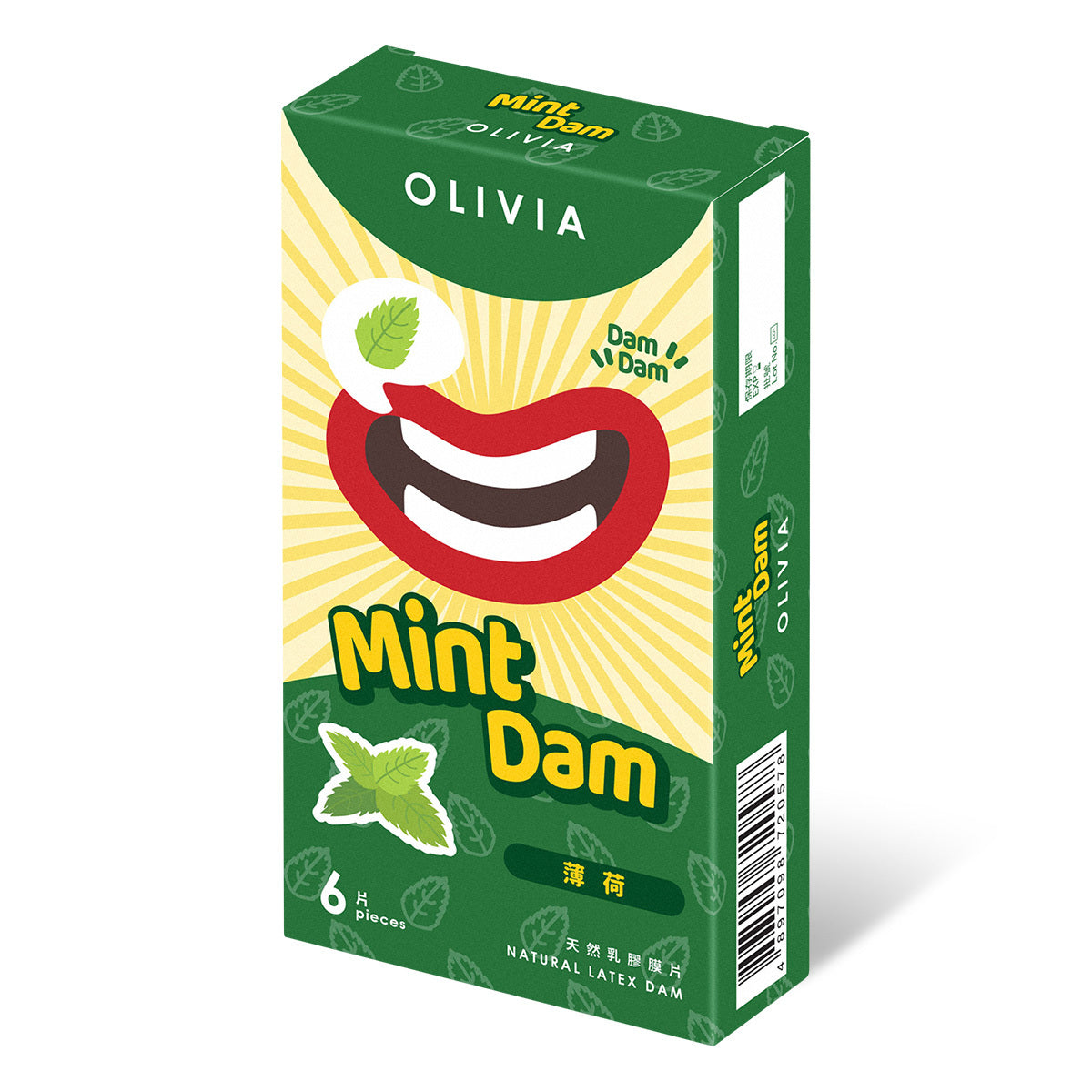Olivia｜薄荷香味乳膠口交膜｜6片