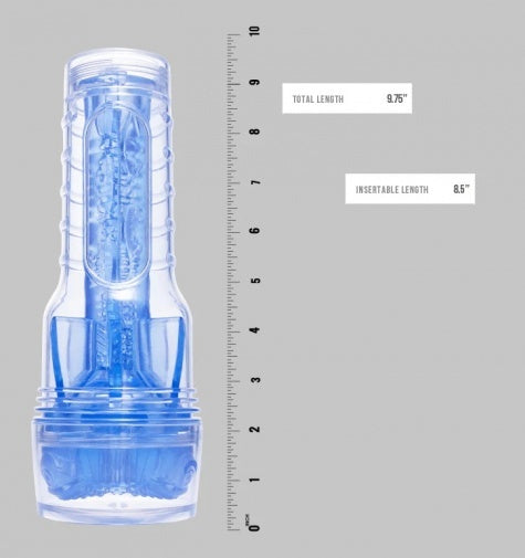 Fleshlight｜Turbo Core 冰藍坑紋飛機杯