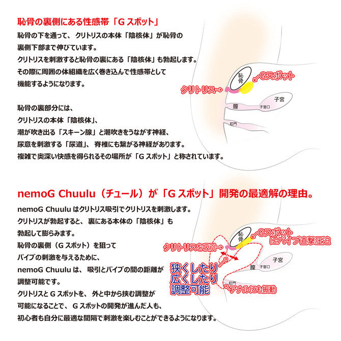 JAPANTOYZ｜nemo G Chuulu 吸啜震動棒｜可遙控