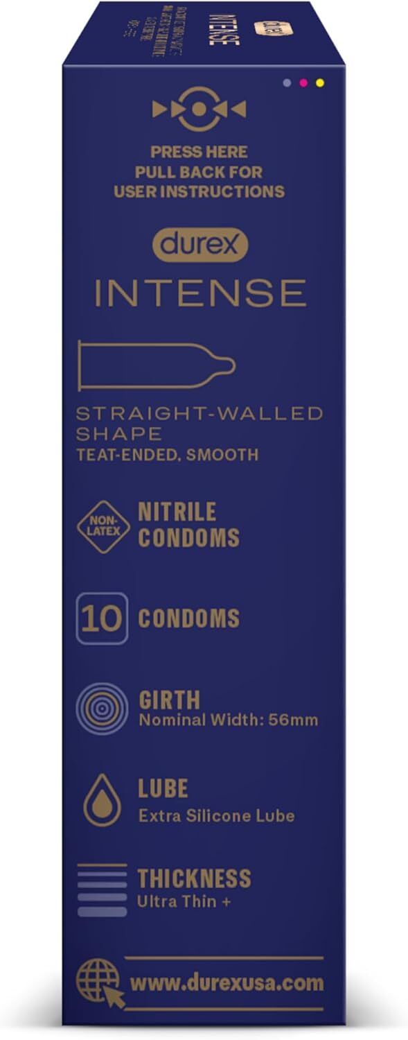 杜蕾斯 Durex Intense Premium 非乳膠安全套 / 35.6mm / 10片裝