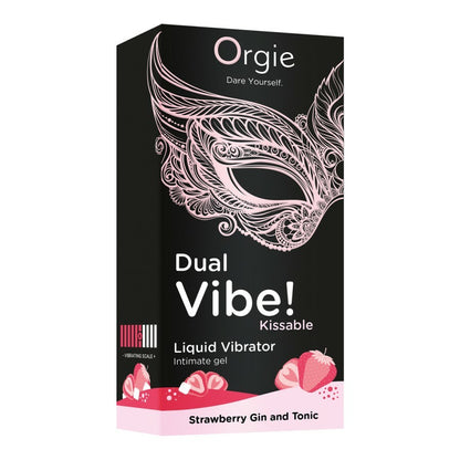 Orgie Dual Vibe 草莓琴湯尼味酥麻震感口交凝膠 - 15ml