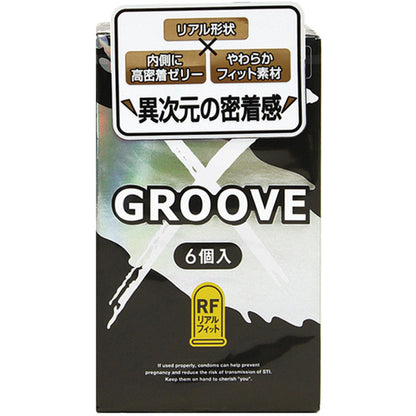岡本 Okamoto Groove X Dual Lube Ultra Fit 雙潤滑超貼合安全套 / 33mm / 6片裝