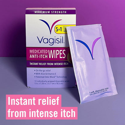 Vagisil 外陰止痕濕紙巾 12片獨立包裝