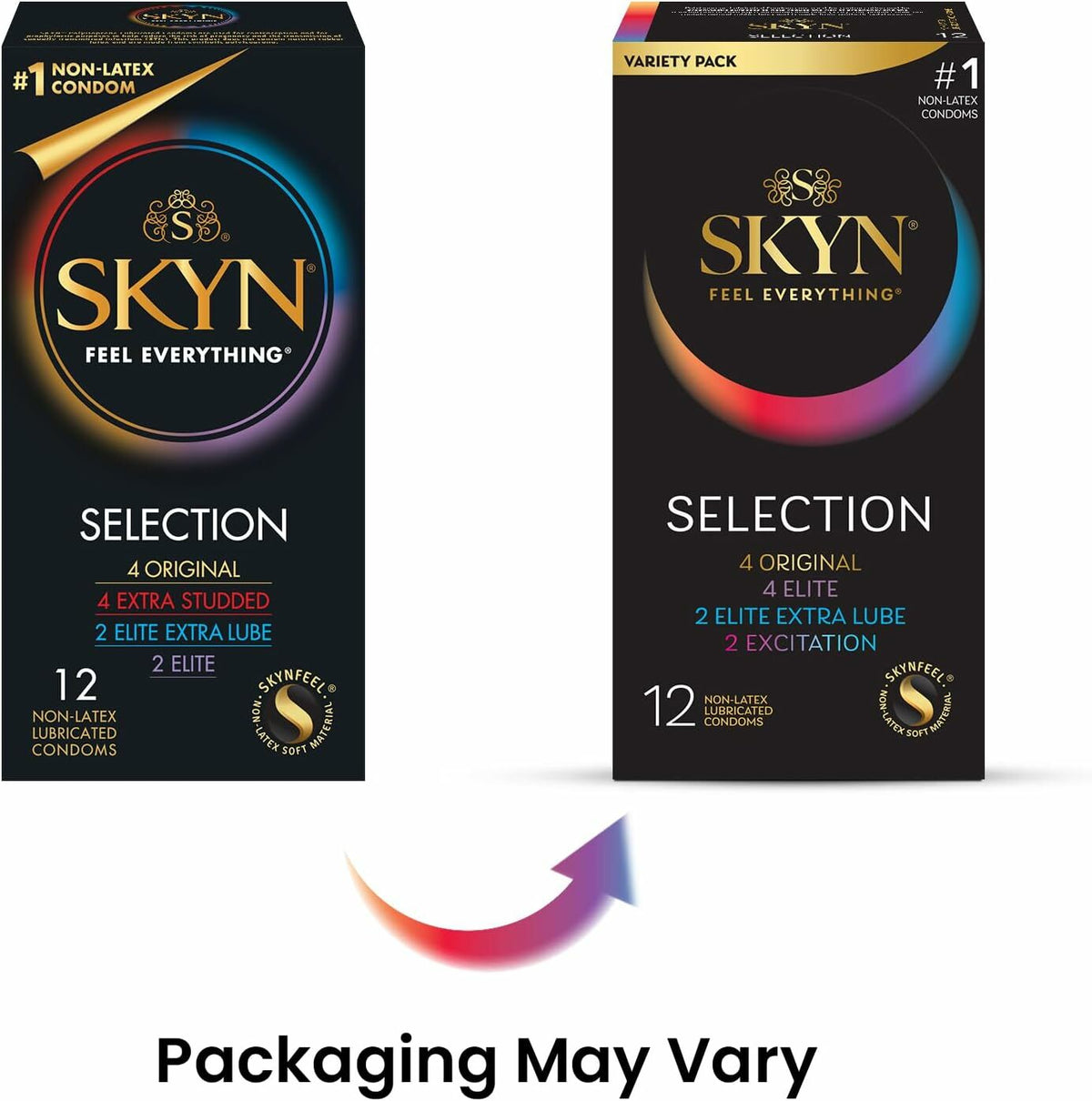 SKYN Selection 雜錦非乳膠安全套｜PI材質｜34mm｜12片裝