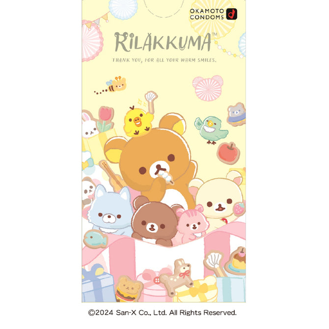 岡本 Okamoto 鬆弛熊 Rilakkuma 透明質酸果凍潤滑安全套 / 33mm / 10片裝