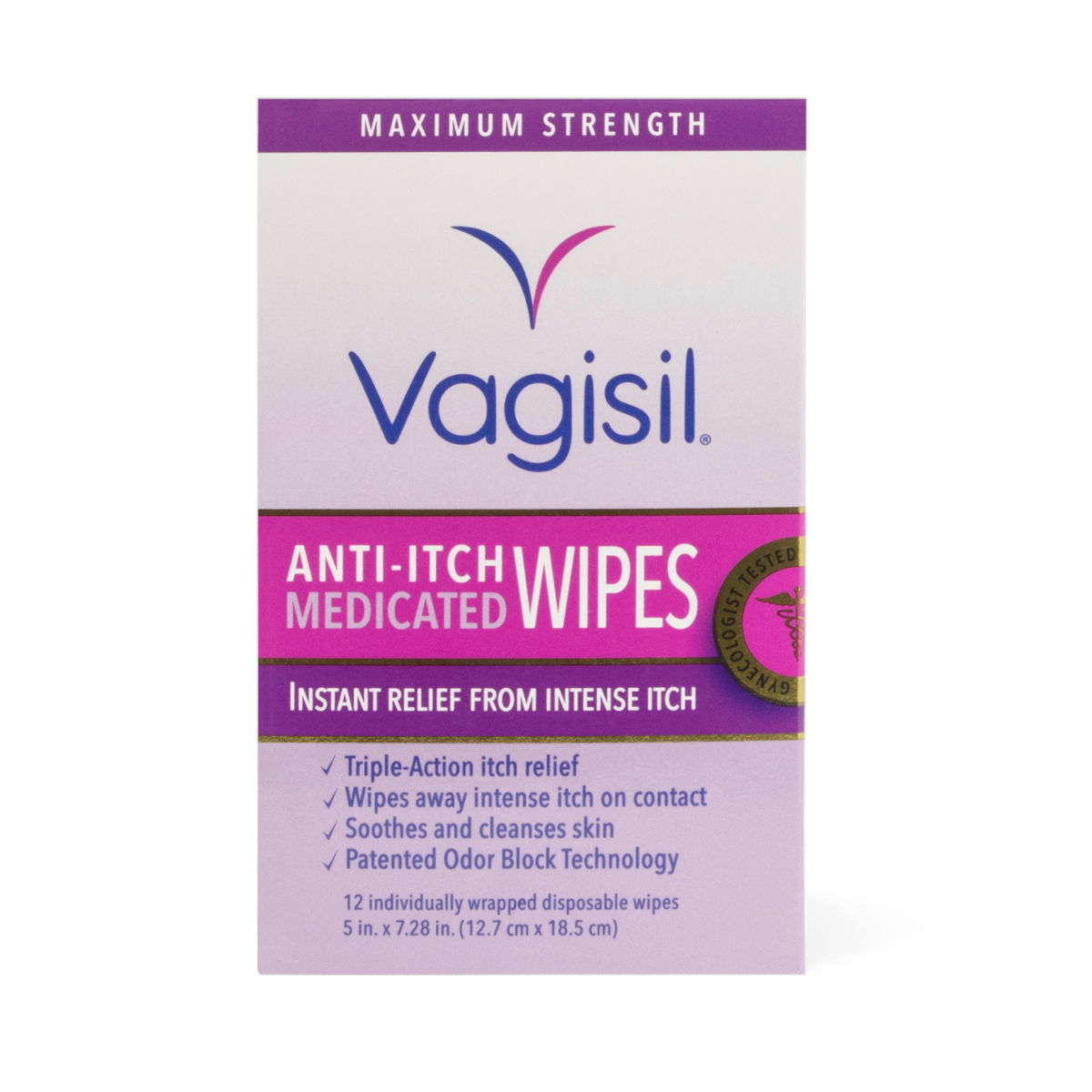 Vagisil 外陰止痕濕紙巾 12片獨立包裝