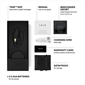 LELO TIANI Duo 雙摩打情侶震動按摩器｜黑／藍