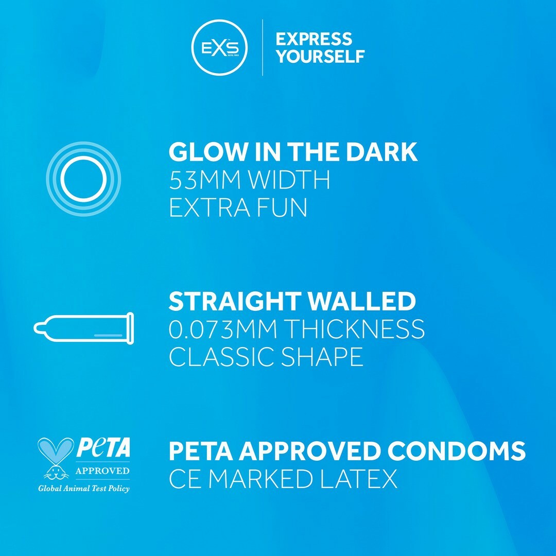 EXS Glow in the Dark 發光安全套 / 3片裝