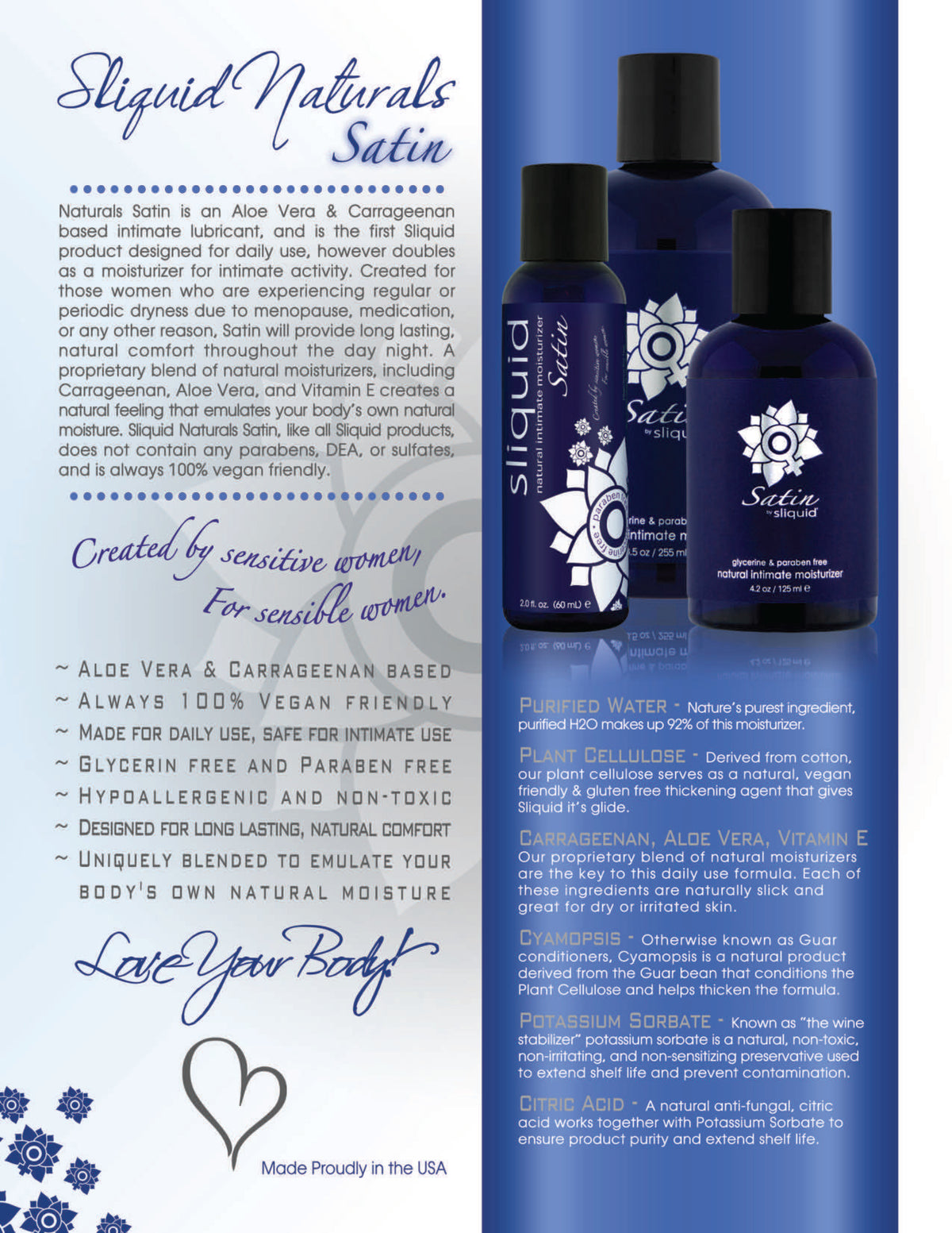 Sliquid｜Satin 蘆薈保濕水性潤滑液 - 125ml