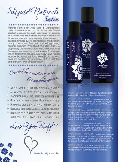 Sliquid｜Satin 蘆薈保濕水性潤滑液 - 125ml