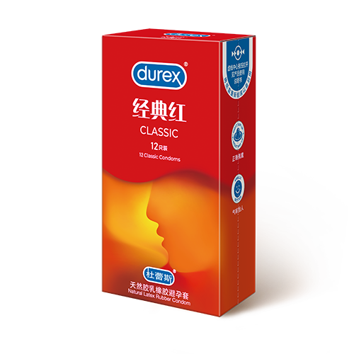 Durex 杜蕾斯經典紅｜天然乳膠親膚順滑保險套｜33mm｜12片