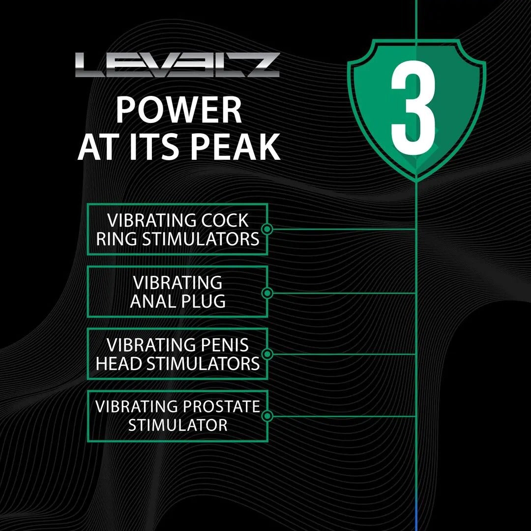 Levelz｜9頻震動鎖精持久環｜優質矽膠